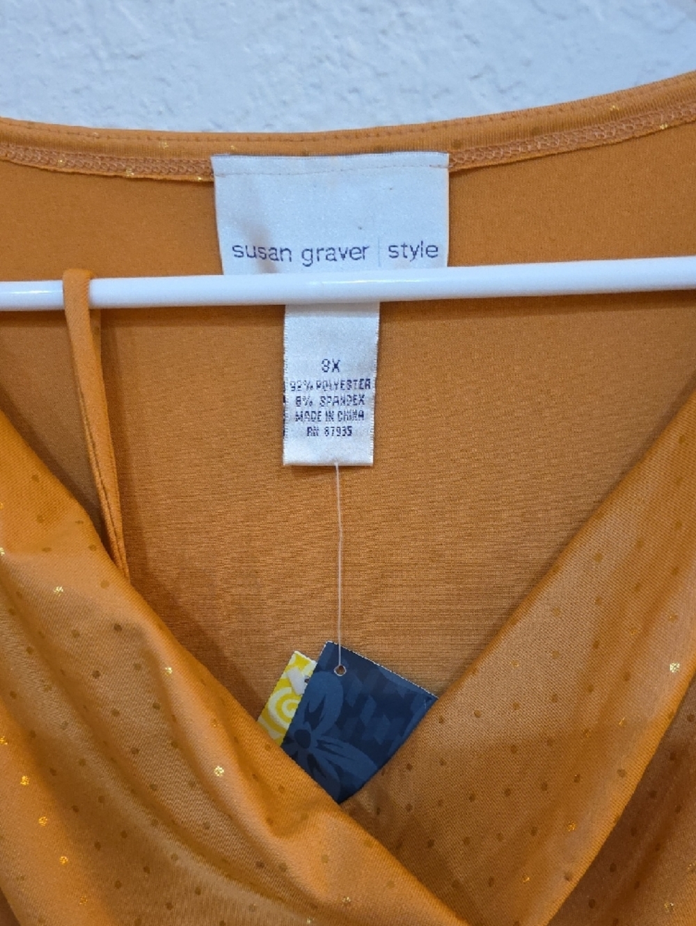 Susan Graver Gold Dot Draped Tunic - Picture 2 of 3